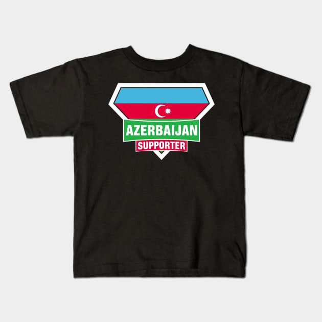 Azerbaijan Super Flag Supporter Kids T-Shirt by ASUPERSTORE